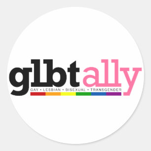 GLBT Alunder weißer Aufkleber