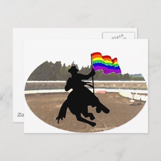 GLBT Cowboy Pride Postkarte (Vorne/Hinten)