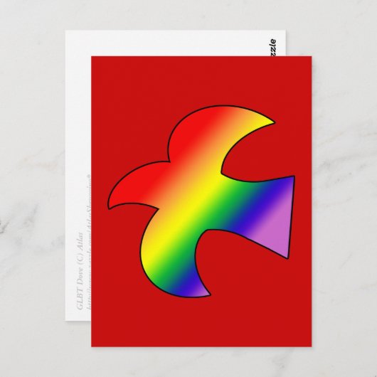 GLBT Dove Postkarte (Vorne/Hinten)