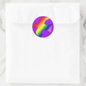 GLBT Dove Runder Aufkleber (Tasche)
