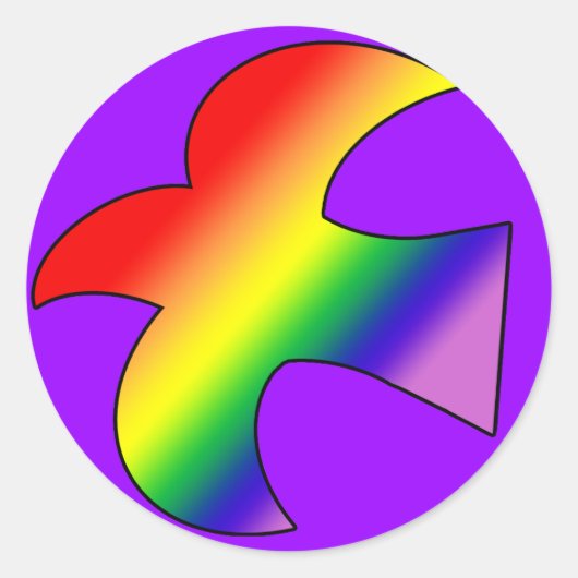 GLBT Dove Runder Aufkleber (Vorderseite)