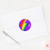 GLBT Dove Runder Aufkleber (Umschlag)