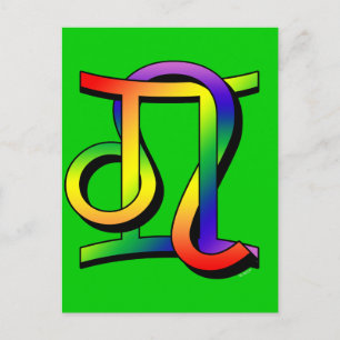 GLBT Gemini & Leo Postkarte