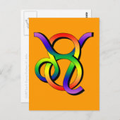 GLBT Leo & Taurus Postkarte (Vorne/Hinten)