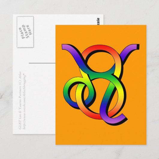 GLBT Leo & Taurus Postkarte (Vorne/Hinten)