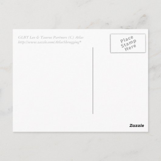 GLBT Leo & Taurus Postkarte (Rückseite)