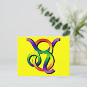 GLBT Leo & Taurus Postkarte (Stehend Vorderseite)