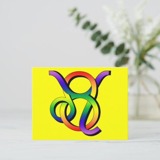 GLBT Leo & Taurus Postkarte (Stehend Vorderseite)