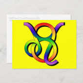 GLBT Leo & Taurus Postkarte (Vorne/Hinten)