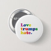 GLBT Liebe Trumps Hate Button (Vorne & Hinten)