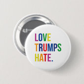 GLBT Liebe Trumps Hate Button (Vorne & Hinten)