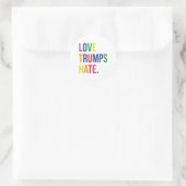 GLBT Liebe Trumps Hate Runder Aufkleber (Tasche)