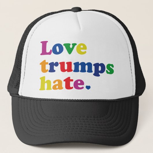GLBT Liebe Trumps Hate Truckerkappe (Vorderseite)