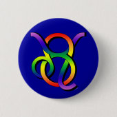 GLBT Löwe u. Stier Button (Vorderseite)