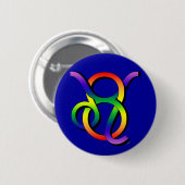 GLBT Löwe u. Stier Button (Vorne & Hinten)