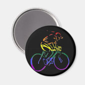 GLBT Pride Bicyclist Magnet (Vorderseite/Rückseite)