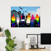 GLBT Pride Menschen in Castro Art Print Poster (Heimbüro)