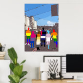 GLBT Pride People in Castro #2 Art Print Poster (Heimbüro)