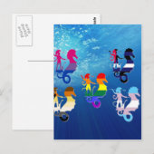 GLBT Pride School of Seepferds Postkarte (Vorne/Hinten)