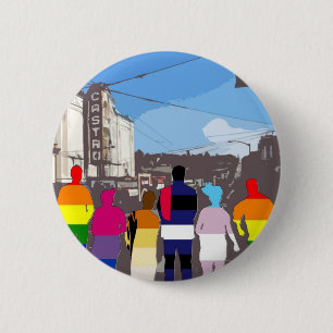 GLBT Stolz-Leute im Castro #2 Button
