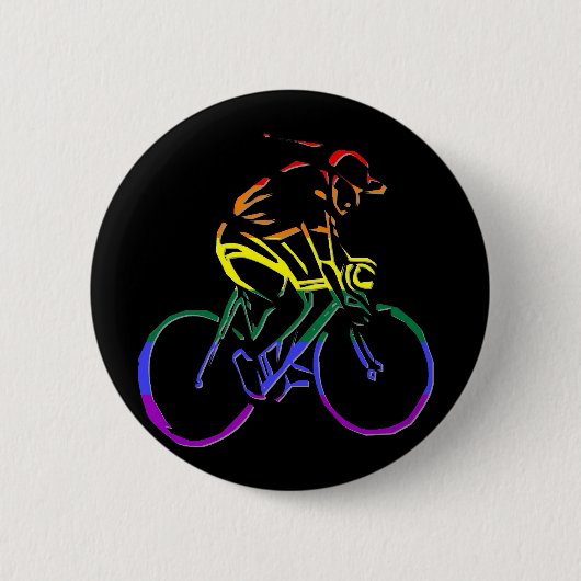GLBT Stolz-Radfahrer Button (Vorderseite)