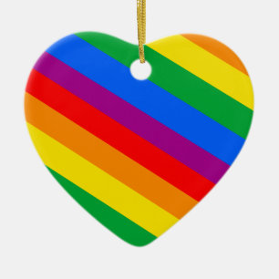 GLBT-Stolz-Streifen 2 Keramik Ornament