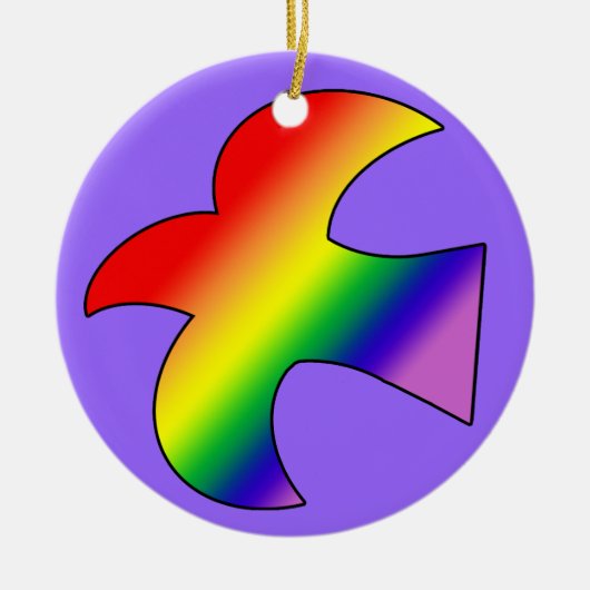 GLBT Taube Keramik Ornament (Vorne)