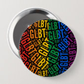 GLBT WORD PATTERN FARBE -.pnng Button (Vorne & Hinten)