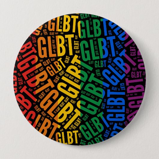 GLBT WORD PATTERN FARBE -.pnng Button (Vorderseite)