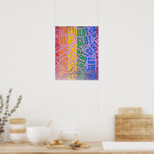 GLBT WORD PATTERN FARBE -.pnng Poster (Küche)