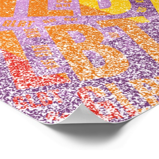 GLBT WORD PATTERN FARBE -.pnng Poster (Ecke)