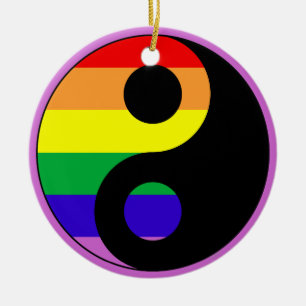 GLBT YinYang Keramikornament