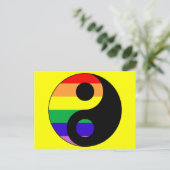 GLBT YinYang Postkarte (Stehend Vorderseite)