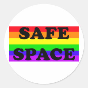 GLBTQA Safe Space Runder Aufkleber