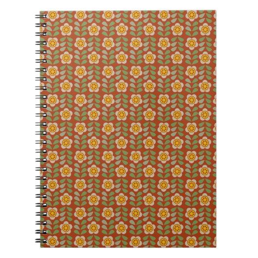 GLEAM GLADE - Botanisches Muster-Notebook Notizblock (Vorderseite)