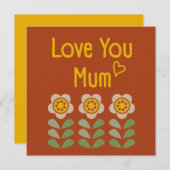 GLEAM GLADE - Mother's Day Floral Invitation Card Einladung (Vorne/Hinten)