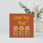 GLEAM GLADE - Mother's Day Floral Invitation Card Einladung (Stehend Vorderseite)