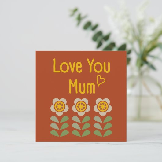 GLEAM GLADE - Mother's Day Floral Invitation Card Einladung (Stehend Vorderseite)