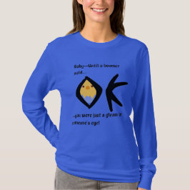 'Gleam in Eye' Blue Long Sleeve Boomerang T-Shirt