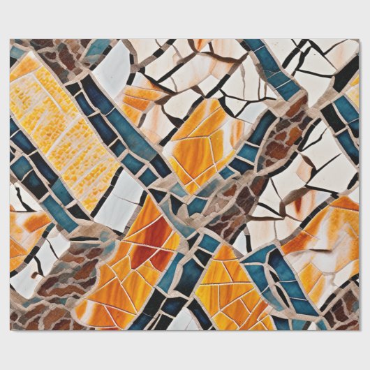 Gleaming Crystal Mosaik Geschenkpapier (Flach)