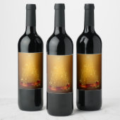 Gleaming Gold Weihnachtsbaum Weinetikett (Flaschen)