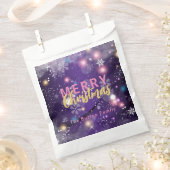 Gleaming Lila Winter Wunderland Frohe Weihnachten Geschenktütchen (Ausgeschnitten)