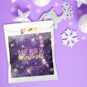 Gleaming Lila Winter Wunderland Frohe Weihnachten Geschenktütchen