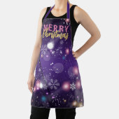 Gleaming Lila Winter Wunderland Frohe Weihnachten Schürze (InSitu)