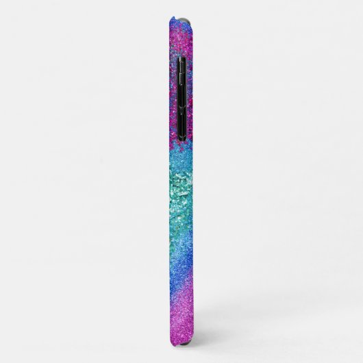 Gleaming Rainbow Glitzer Swirl Case-Mate iPhone Hülle (Hinten/Links)