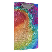 Gleaming Rainbow Glitzer Swirl Klemmbrett (Rechts)