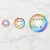 Gleaming Rainbow Glitzer Swirl Konfetti (Vorderseiten)
