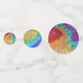 Gleaming Rainbow Glitzer Swirl Konfetti (Rückseiten)