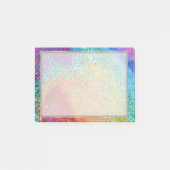 Gleaming Rainbow Glitzer Swirl Post-it Klebezettel (Vorderseite)