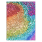 Gleaming Rainbow Glitzer Swirl Tischdecke (Vorderseite)
